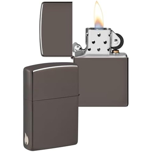 Zippo sturmfeuerzeug black ice - black,